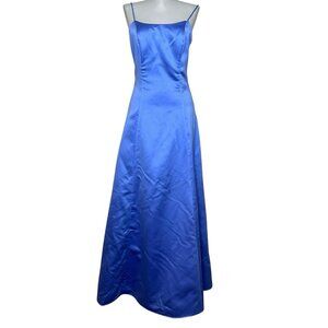 Vintage Jump Apparel Prom Evening Gown Dress  Tulle Lace Down Light Blue Sz 9/10